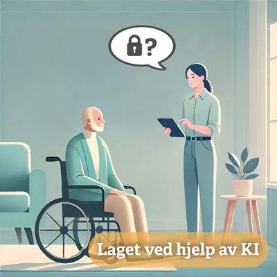 Illustasjon av pasient og sikkerhet