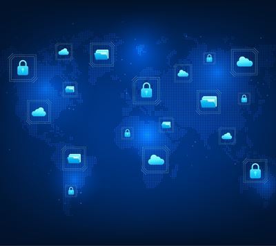 Illustrasjon av en digital jordklode