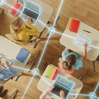 Illustrasjonsbilde av digitale skolebarn (Foto: Getty)