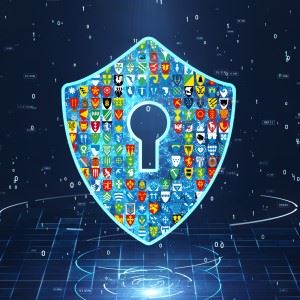 Illustrasjon av kommunevåpen og sikkerhet