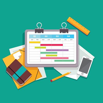 Illustrasjon av verktøy for timeføring