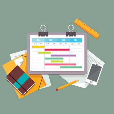 Illustrasjon av verktøy for timeføring